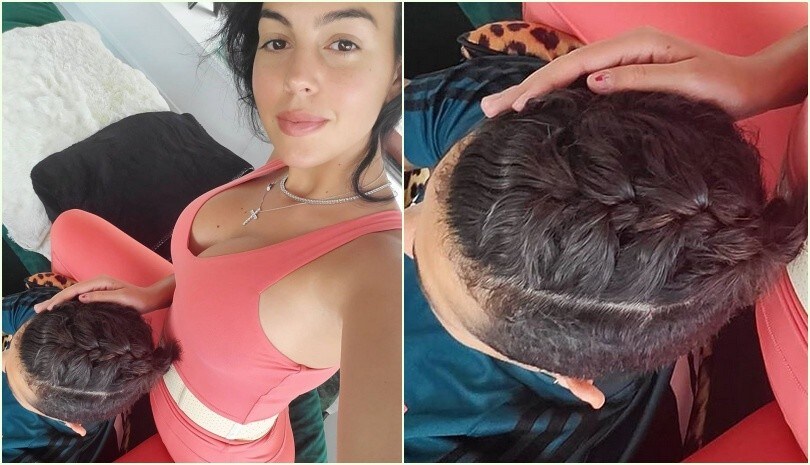 Cristiano Ronaldo, treccia fatta da Georgina: ecco il nuovo look