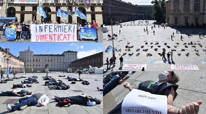 Coronavirus, il flash mob degli infermieri: "Rispettate le promesse"