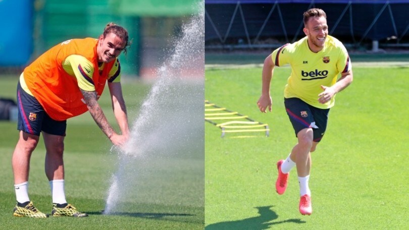 Barcellona, Griezmann fa l’idraulico e Arthur se la spassa