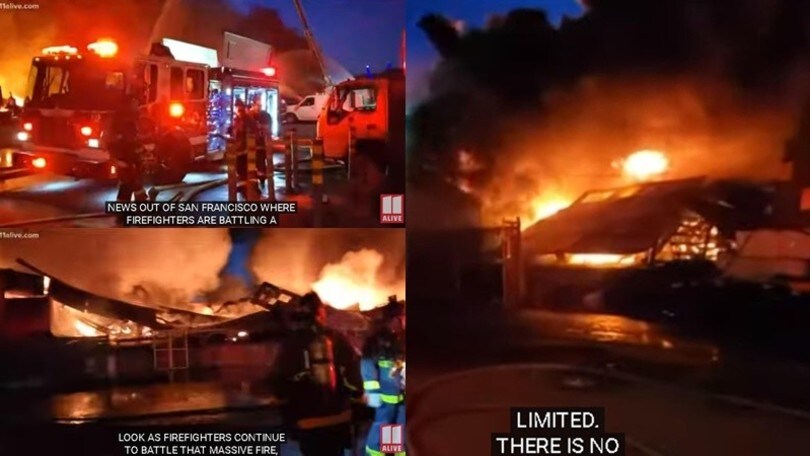 Fisherman's Wharf, le incredibili immagini dell'incendio a San Francisco