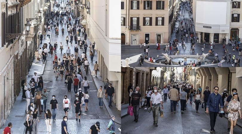 Coronavirus, che folla a Roma nelle vie dello shopping! A Trastevere arriva la polizia