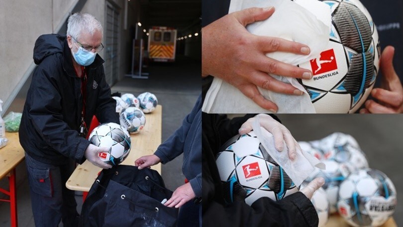 Coronavirus e Bundesliga: il "rito" della disinfezione dei palloni