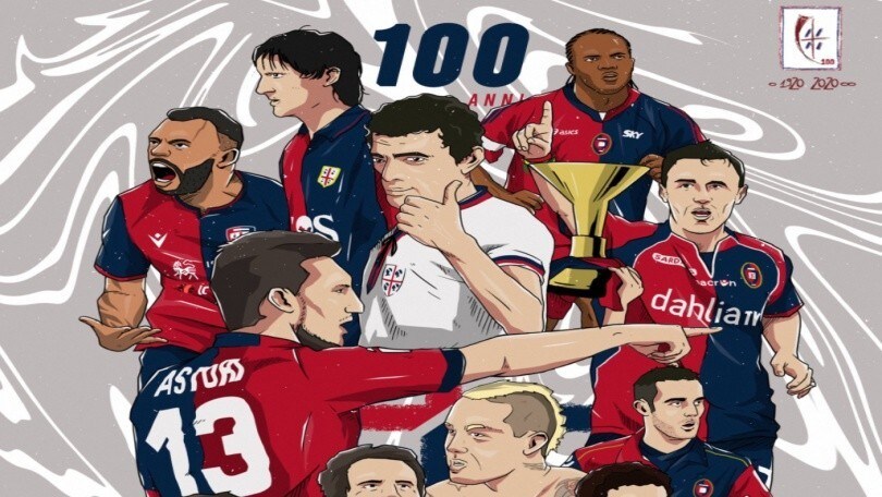 Cagliari, ecco la festa per i 100 anni del club