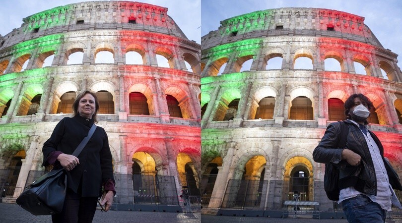 Roma, riapre il Colosseo: le luci tricolori festeggiano la riapertura