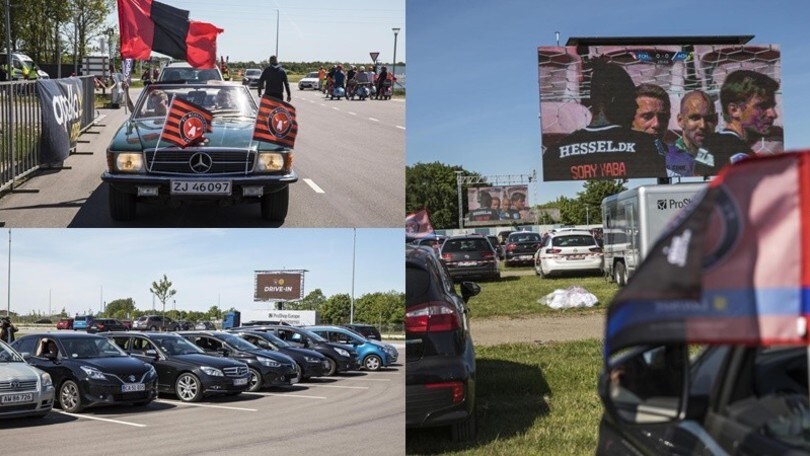 Danimarca, tutti al drive-in per seguire il campionato!