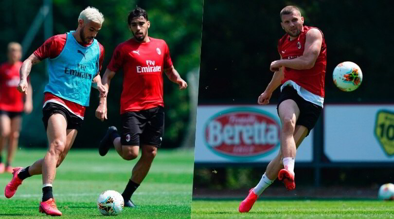Milan, Theo Hernandez e Rebic show a Milanello