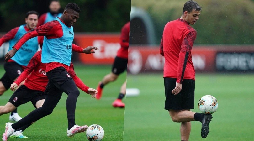 Il Milan verso la Juve: Leao sprinta, Maldini Jr. va di tacco