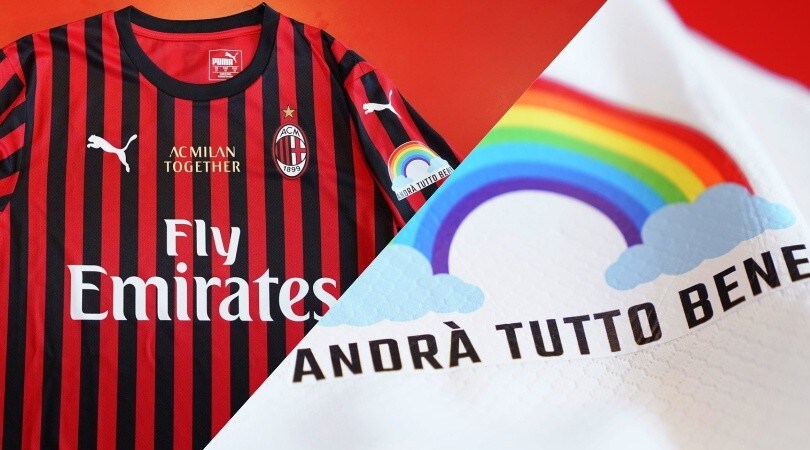 La maglia speciale del Milan per l'emergenza Coronavirus