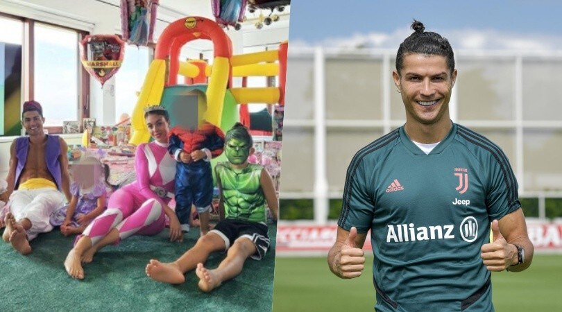 Ronaldo è Aladdin e Georgina un Power Ranger: la festa a casa CR7