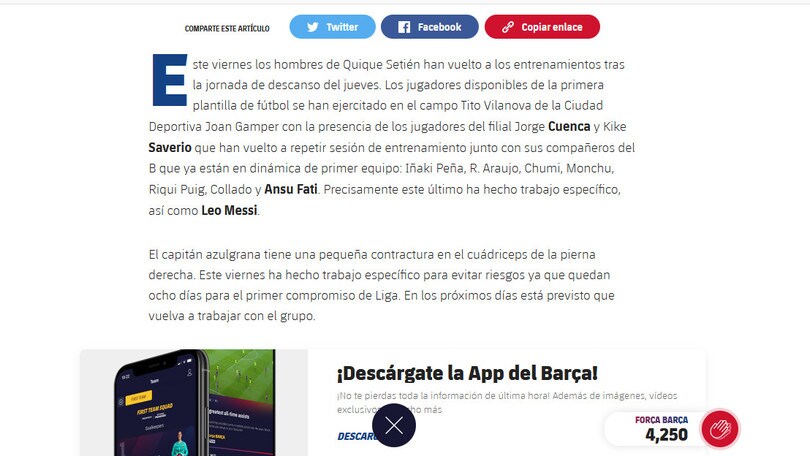 Barca, svelato il mistero: Messi è infortunato
