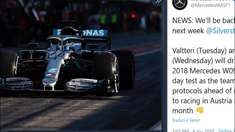 F1, martedì è il giorno della Mercedes: si torna in pista
