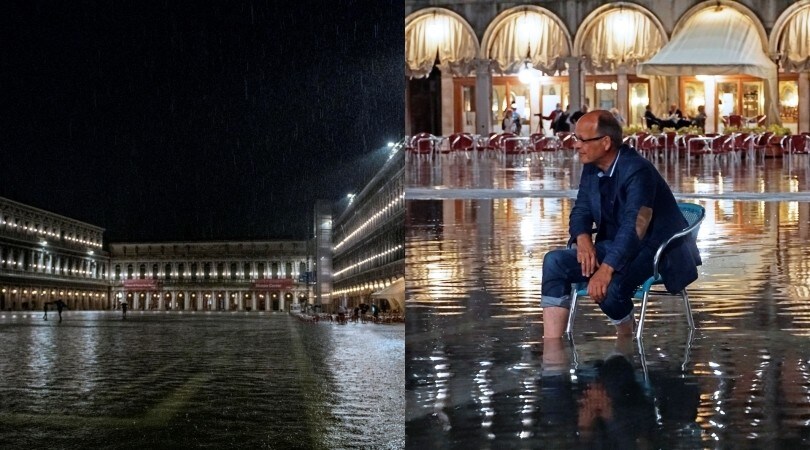 Venezia incredibile: l'acqua alta è arrivata a giugno
