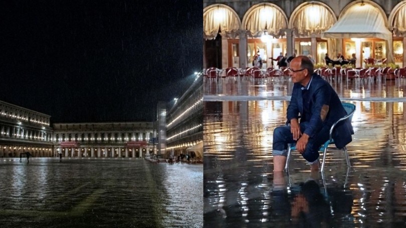 Venezia incredibile: l'acqua alta è arrivata a giugno