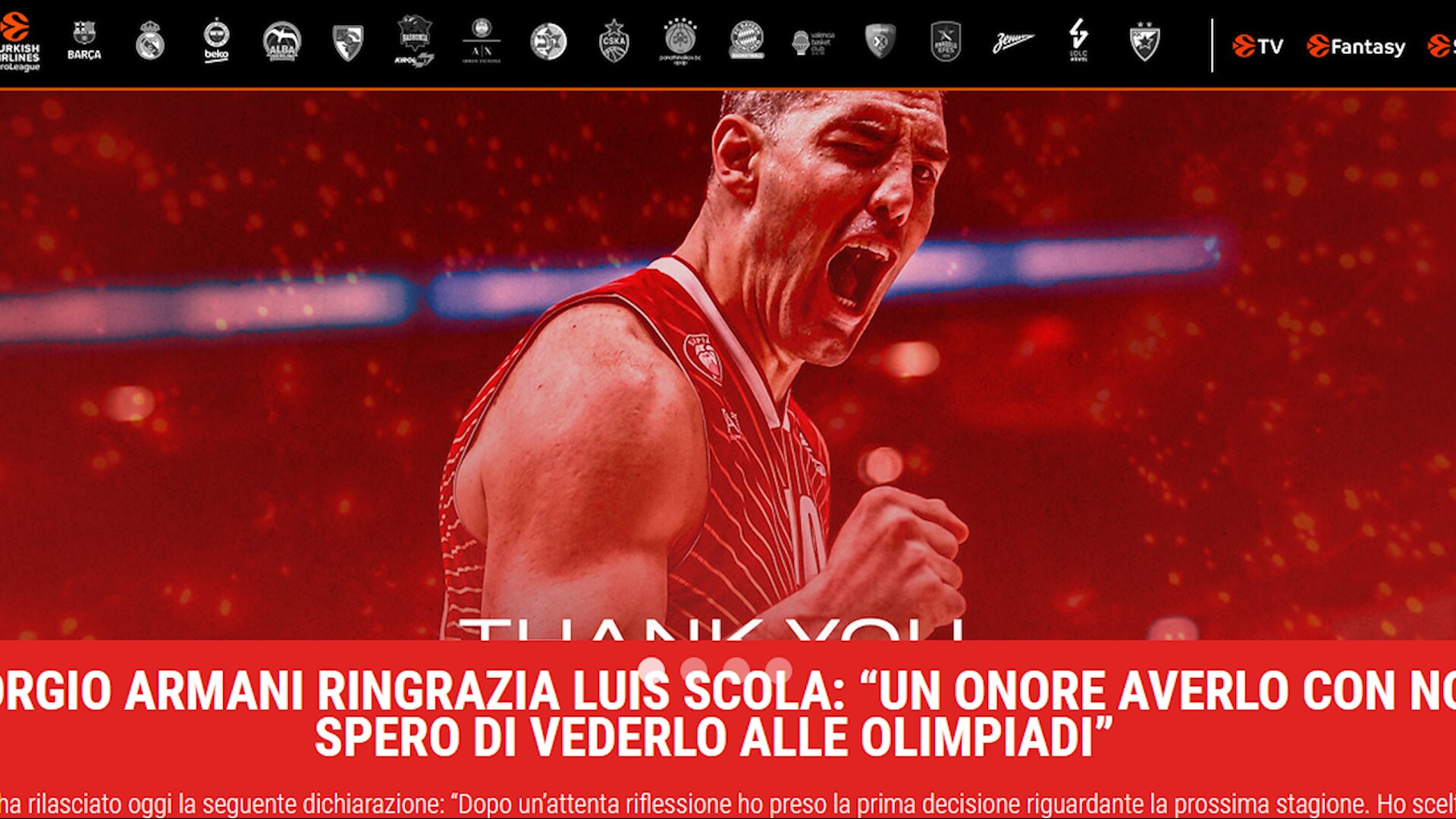 Ufficiale, Luis Scola saluta l'Olimpia Milano