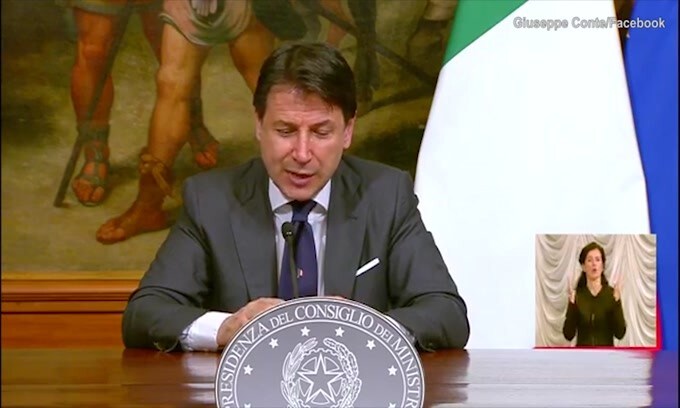 Giuseppe Conte: "Calcio, ripartenza a porte chiuse"