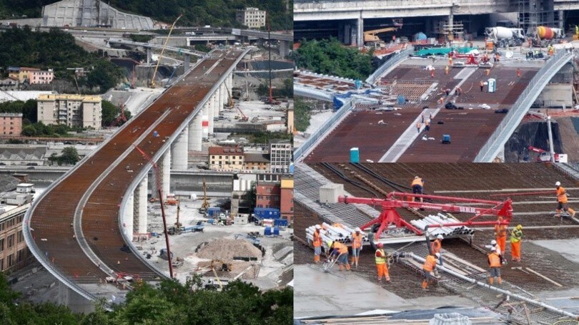 La ricostruzione del ponte Morandi va avanti: le nuove foto