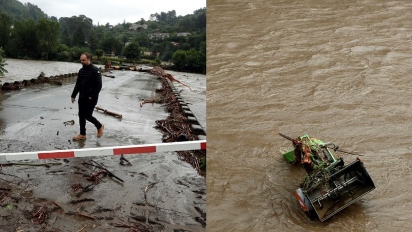 Piogge torrenziali nel sud della Francia: alluvioni e danni