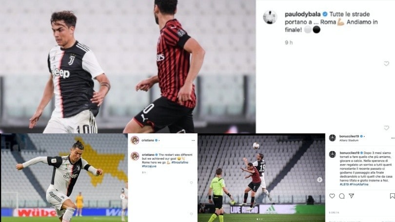 La Juve è in finale di Coppa Italia, grande festa anche sui social