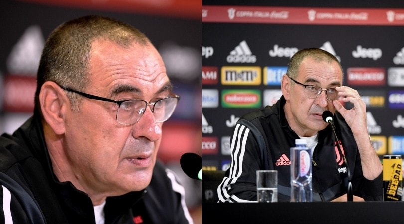 Juve, Sarri in conferenza stampa: grinta e voglia di vincere