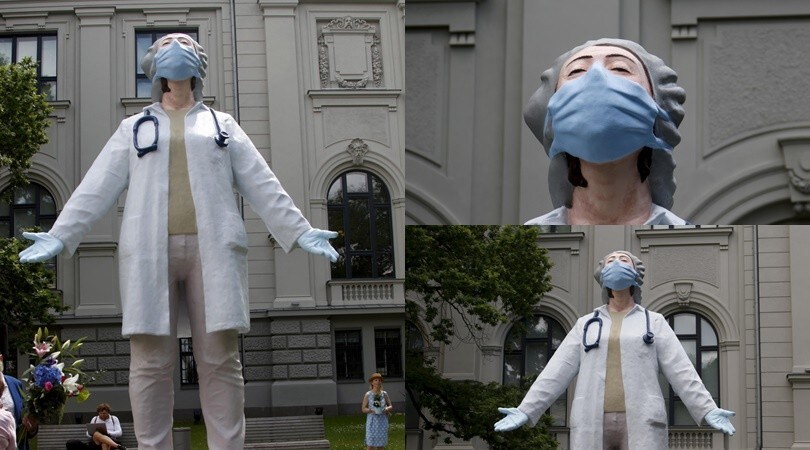 Lettonia, una statua di sei metri per i medici di tutto il mondo