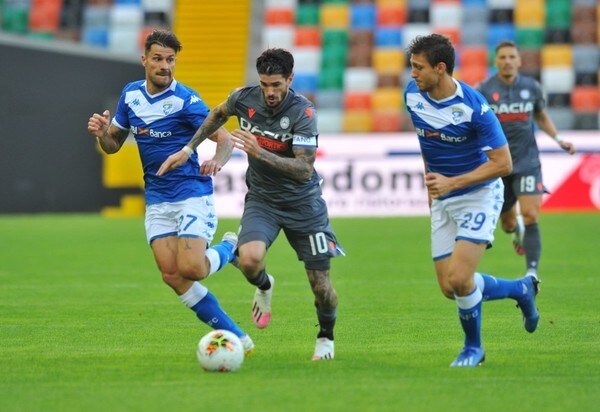 Udinese-Brescia 2-0: Teodorczyk e Samir decidono l'amichevole