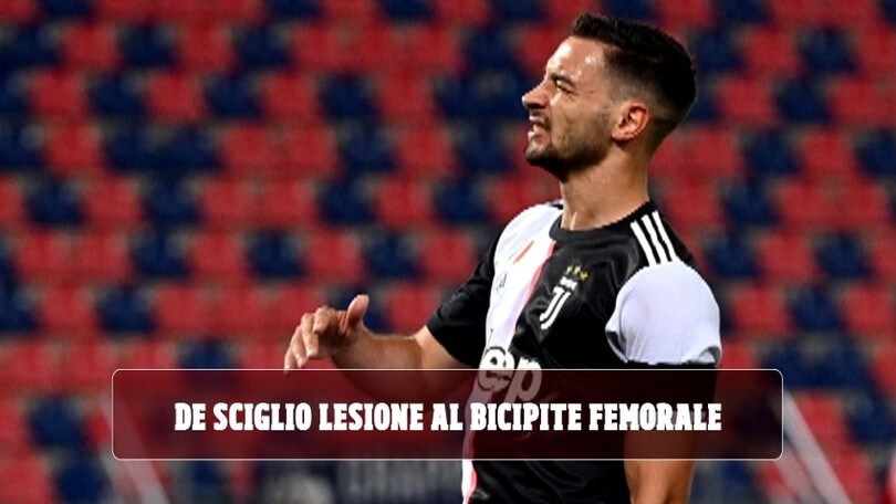 Juve, per De Sciglio lesione al bicipite femorale