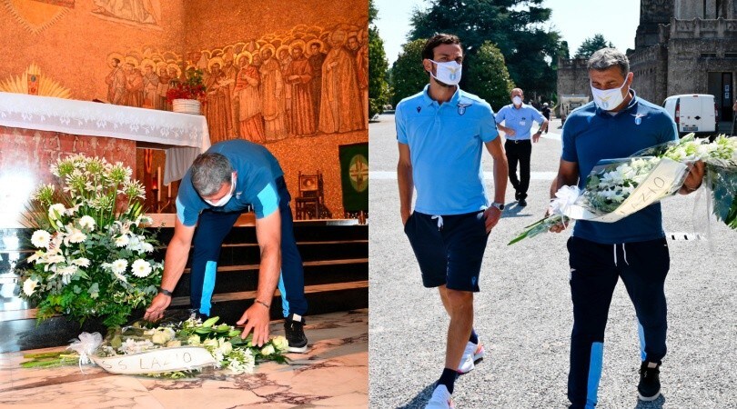La Lazio ricorda a Bergamo le vittime del Coronavirus