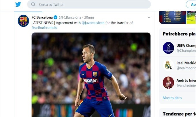 Juve, ufficiale l'arrivo di Arthur per 72 mln