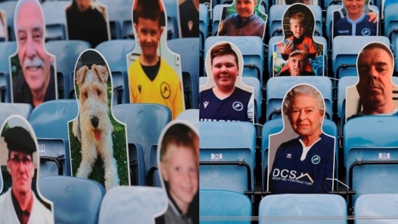 La Regina d'Inghilterra spunta sugli spalti del Millwall
