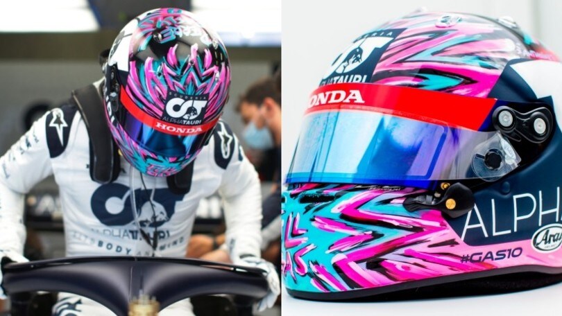 Gasly, casco speciale per il ritorno della F1