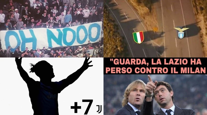 Il Milan "avvicina" la Juve allo Scudetto: le ironie sui social