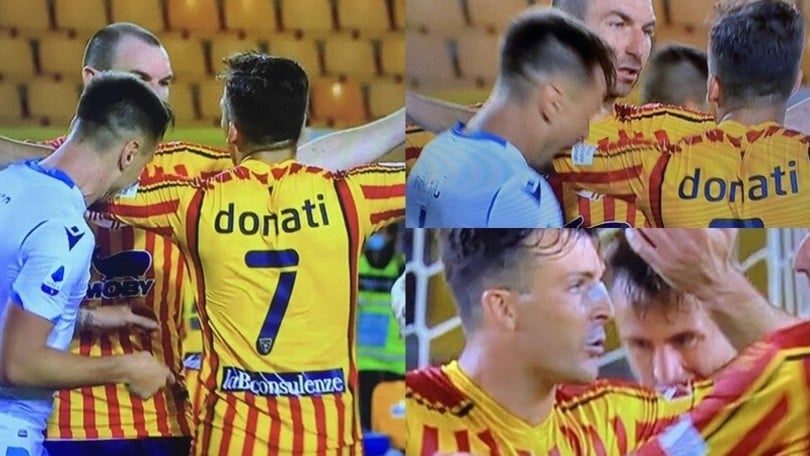 Patric, follia nel recupero di Lecce-Lazio: il morso a Donati