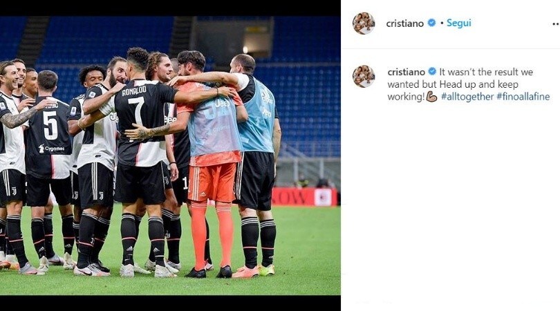 Cristiano Ronaldo: "Non era il risultavo che volevamo, ma testa alta"