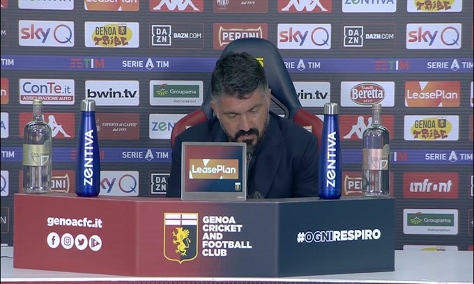Gattuso: "Il Napoli non può essere a 15 pt dall'Atalanta"