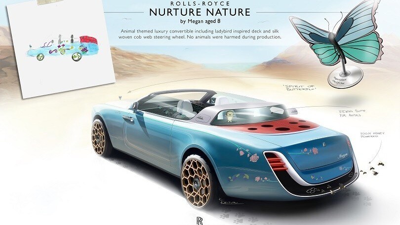 Rolls-Royce, il design della nuova cabrio è di una bambina di 8 anni