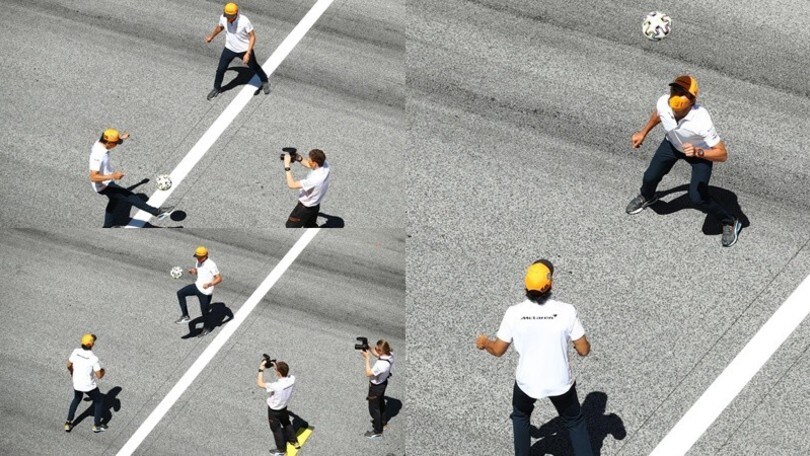 Sainz e Norris, show di palleggi sul circuito di Spielberg