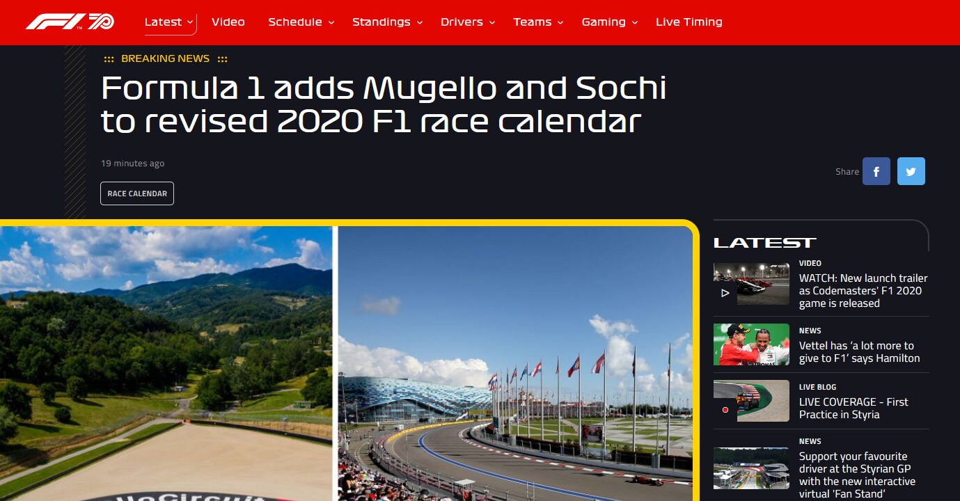 Ufficiale: il Mugello ospiterà un Gp di F1