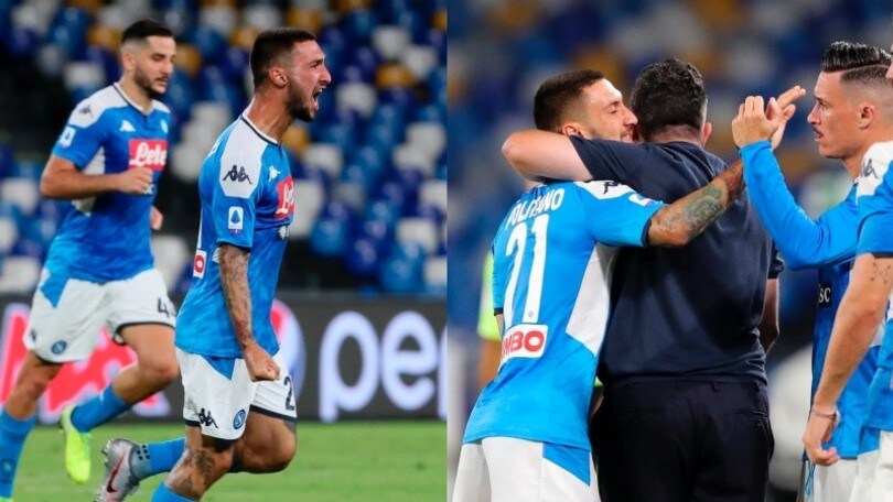 Politano salva il Napoli: gol nel recupero e abbraccio con Gattuso