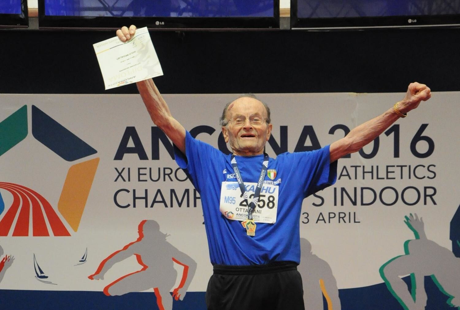 Si è spento Giuseppe Ottaviani, 104 anni e simbolo dell'atletica master