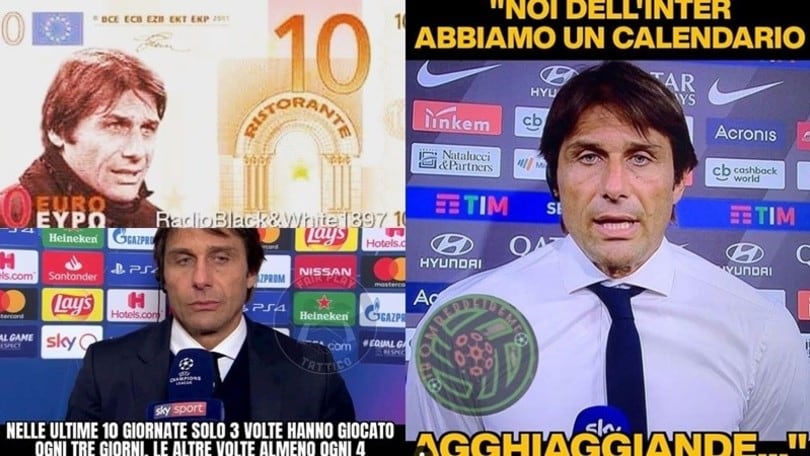 Conte, l'attacco al calendario dell'Inter diventa virale sui social