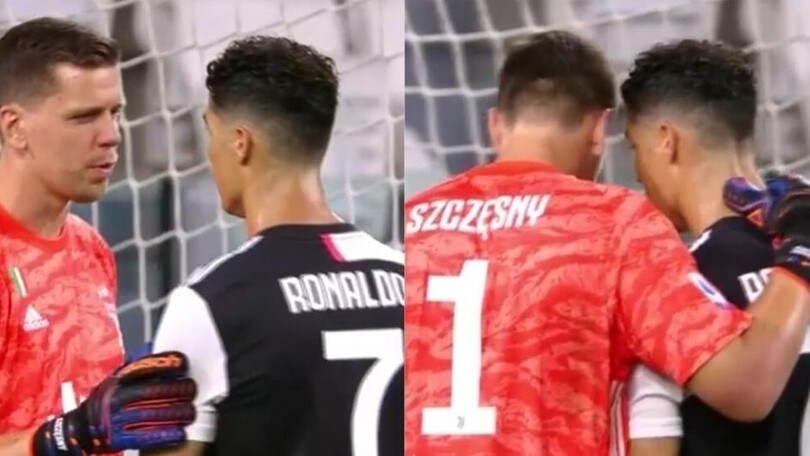 Ronaldo: che leader! Consiglia Szczesny prima del rigore di Immobile