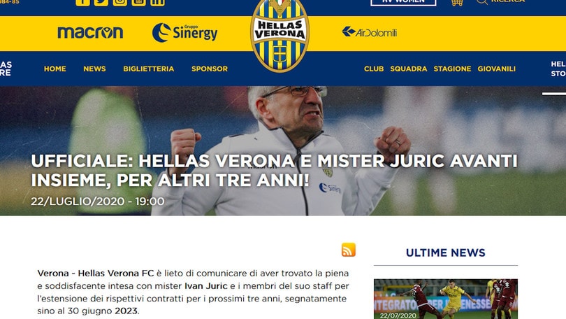 Ufficiale: il Verona blinda Juric fino al 2023
