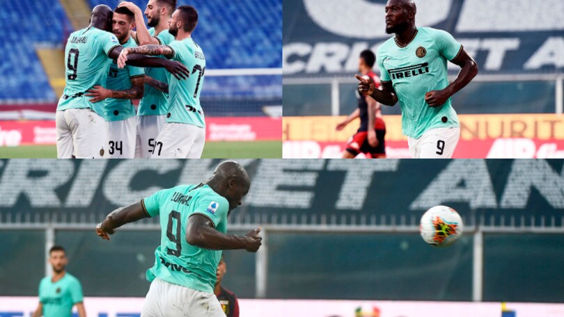 Lukaku è super! Doppietta contro il Genoa e Conte vola al secondo posto