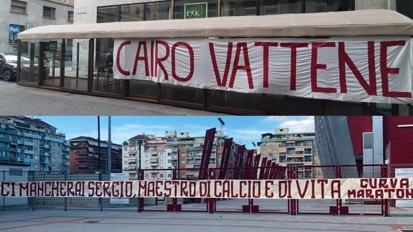 Torino, i tifosi omaggiano Sergio Vatta e contestano Cairo