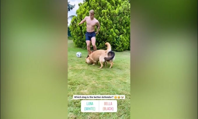 De Ligt dribbla i suoi cani