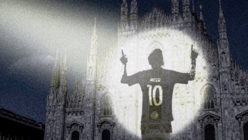 Inter, Messi proiettato sul Duomo: Suning fa sognare i tifosi
