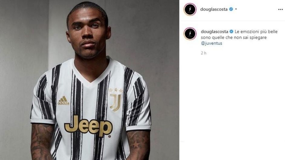 Juve, Douglas Costa con la nuova maglia: "Emozione inspiegabile"