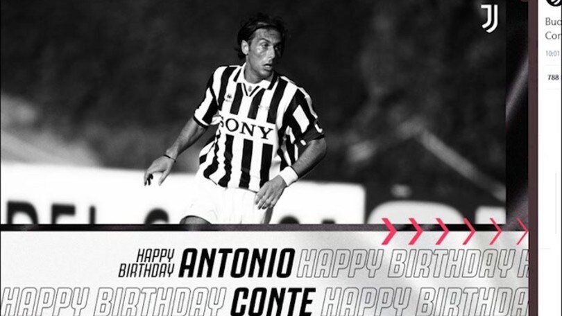Juve, auguri ad Antonio Conte per il suo compleanno