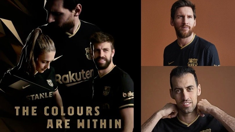 Il Barcellona si rifà il look, la seconda maglia 2020-21: Messi tra i testimonial