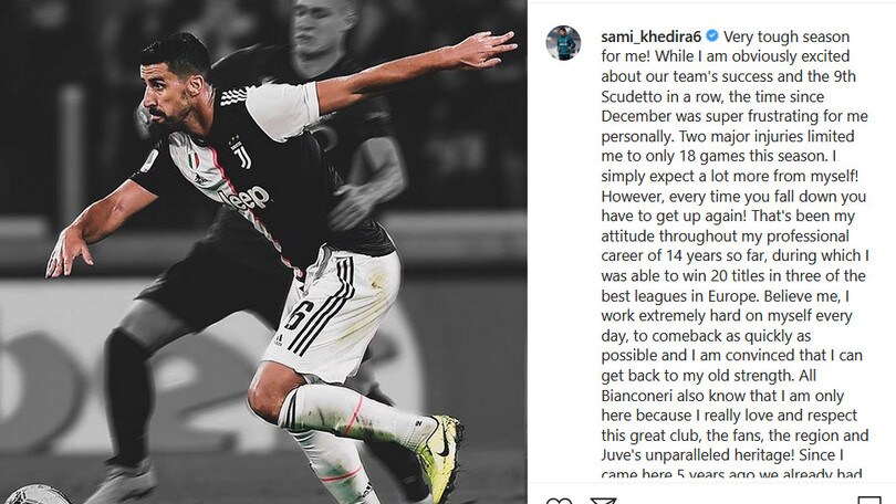 Juve, Khedira non vede l'ora di tornare